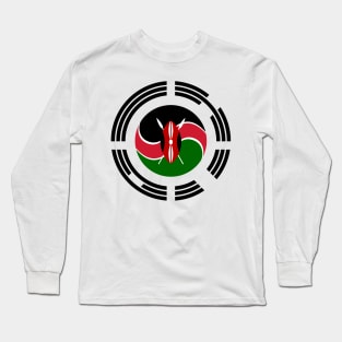 Kenyan Korean Multinational Patriot Flag Series Long Sleeve T-Shirt